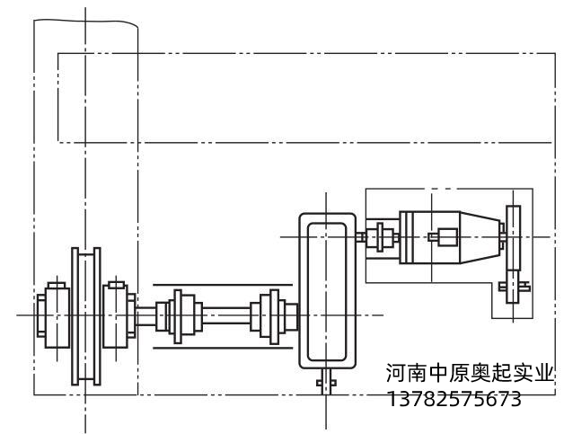 圖1-2傳統橋式蜜桃久久无码機大車運行機構